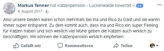 Alternative Zum Tierheim in ihrer Region Rangsdorf - Bewertung 11 min - KATZENHAUS - KATZENPENSION - TIERHOTEL - KATZEN TIERHEIM - TIERSITTER